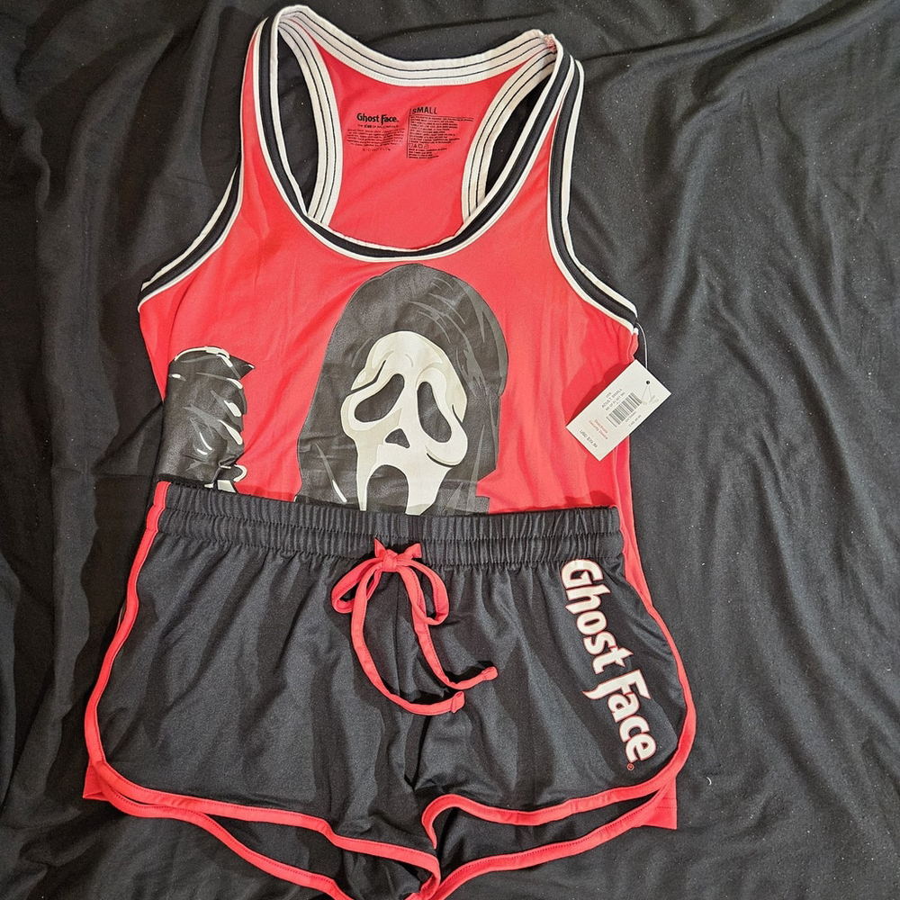 Spencer Ghost Face Black And Red Sleep Set Adult‎ Small